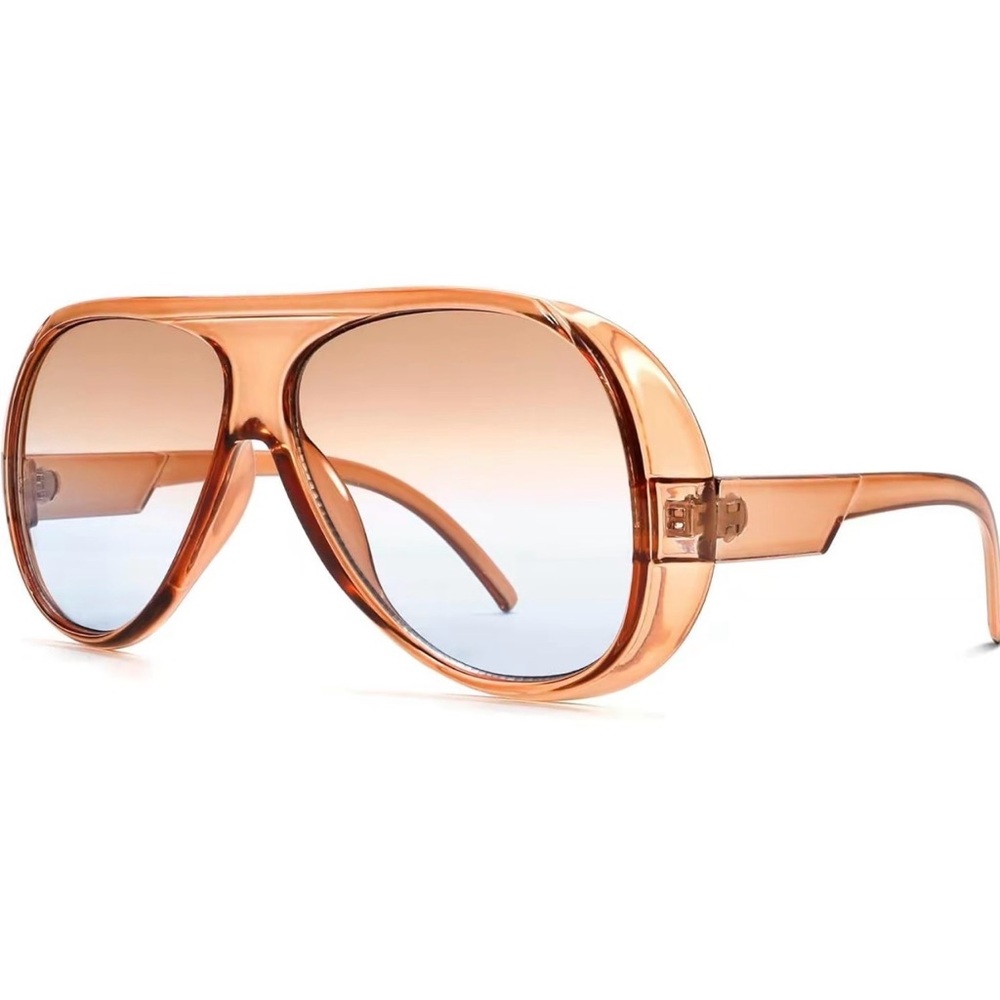 Oversize Aviator Brown Sunglasses  NWT